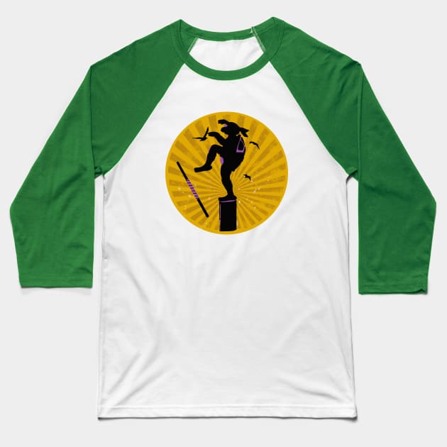 The Karate Turtle Baseball T-Shirt by joefixit2